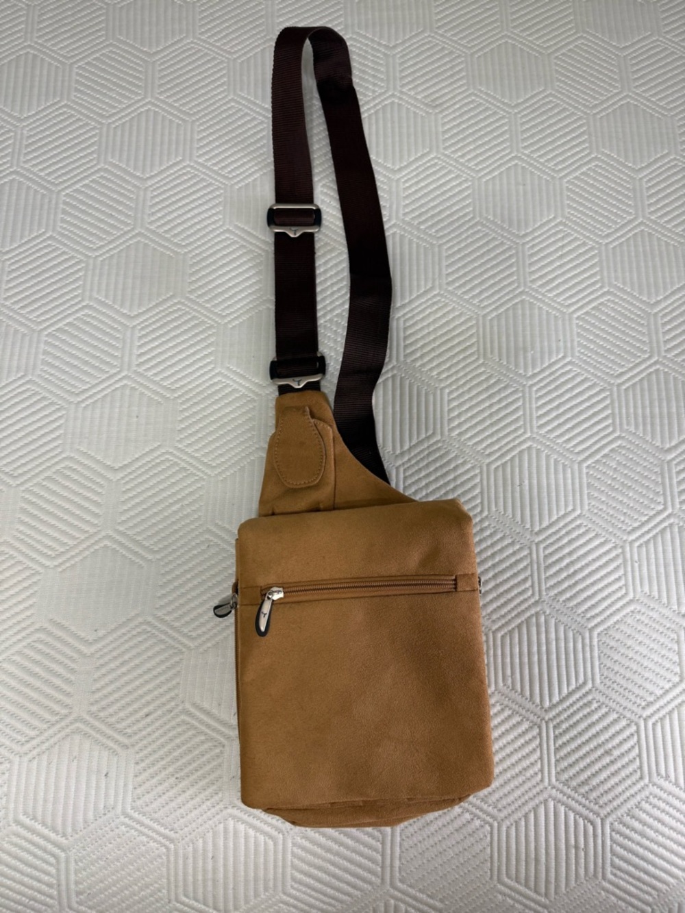 Travelon Small Faux Suede Crossbody Bag Anti-Theft Travel Safety Purse Unisex